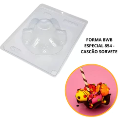 1~4 forma silicone bwb p/chocolate (3partes) cod 854 - Cascão 147g (CHOCO)
