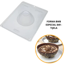 FORMA SILICONE BWB (3 PARTES) CÓD.:849 - TIGELA ESPECIAL 140g. PARA BOMBOM, DOCES DE CHOCOLATE E CONFEITARIA. (CHOCO)