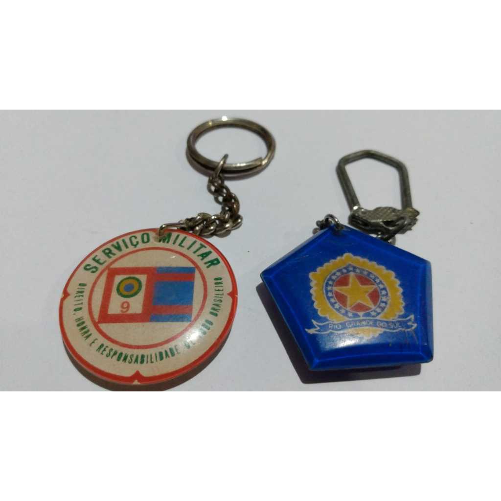 Chaveiro antigo exército e brigada militar chaveiros.