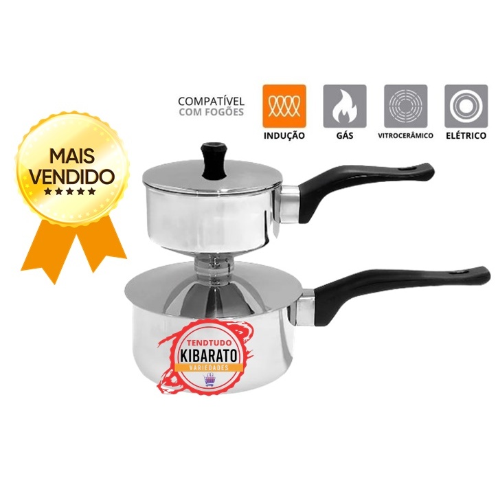 Cuscuzeira Paulistinha Porção Individual Aço Inoxidável Fogão Indução Super Kibarato em Oferta na Shopee