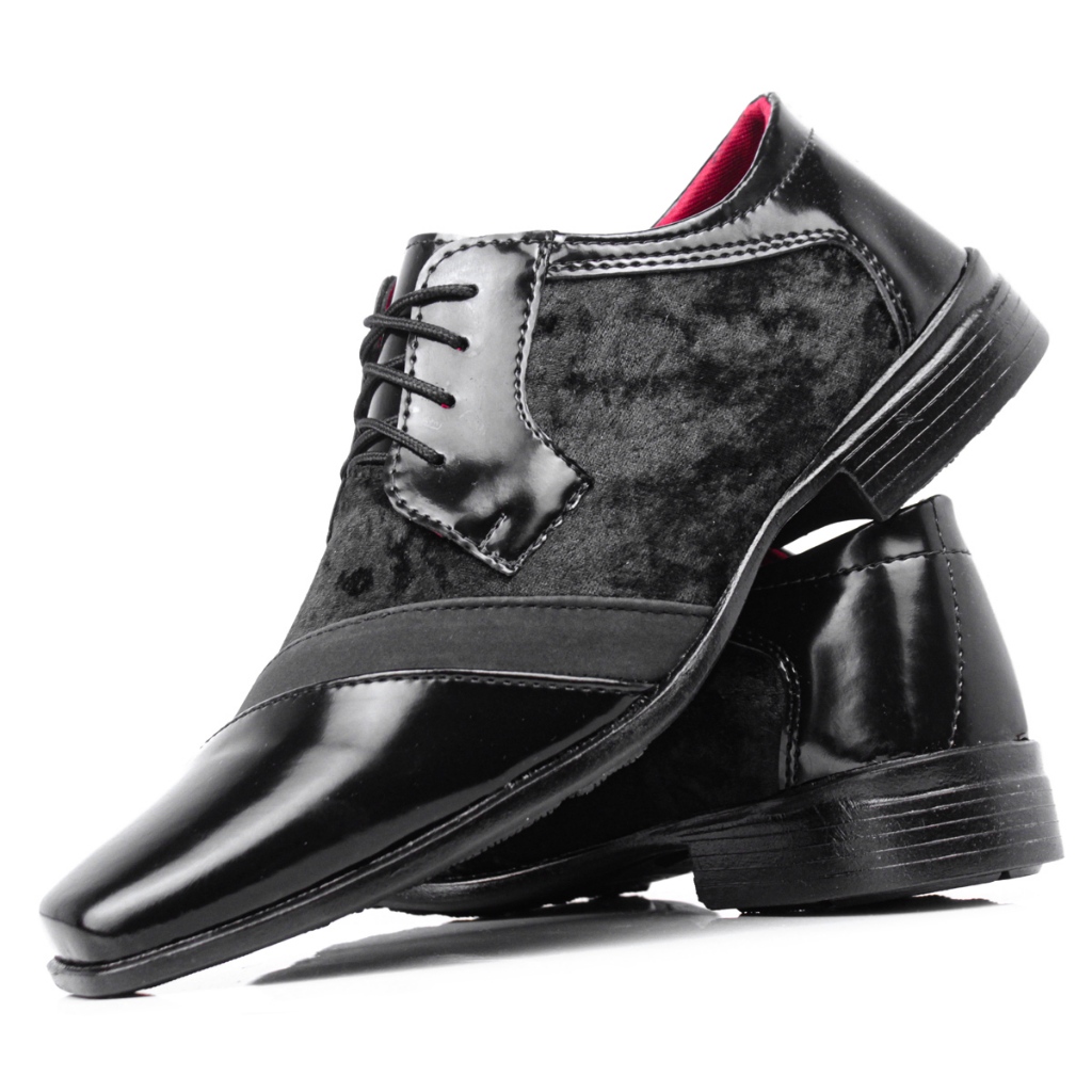 Sapato Social Masculino Preto Casual de Amarrar Estiloso Moderno Confortável Fivela Lançamento