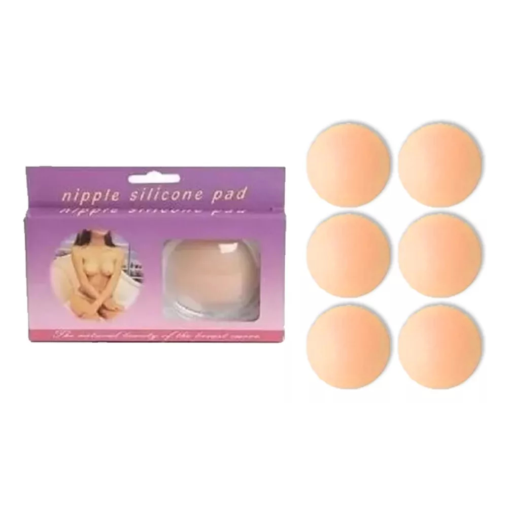 3 Tapa Mamilos Protetor Bico De Seios Aureola De Silicone Tamanho Universal Todas as Idades Super Aderente  Não Desgruda
