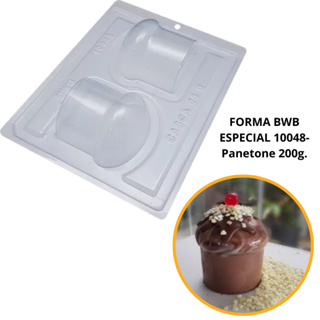 1~4 Forma BWB Com Silicone (3 partes) Para Chocolate Cód. 10048 - Panetone 200g. em Oferta na Shopee