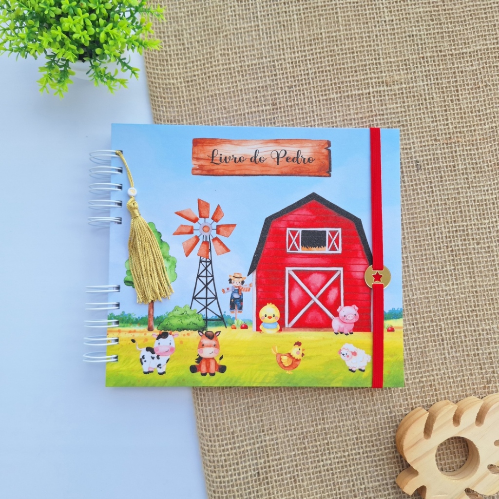 Livro do bebê Fazendinha Menino