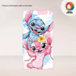 Painel Retangular Stitch Tam Diversos C/OverlockR8
