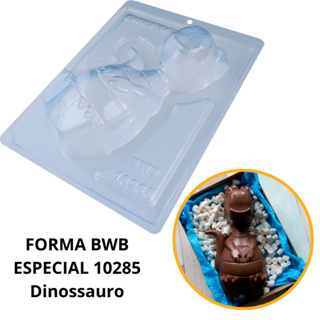 1~4 forma para chocolate dinossauro bwb 10285 silicone 3 partes 430g em Oferta na Shopee