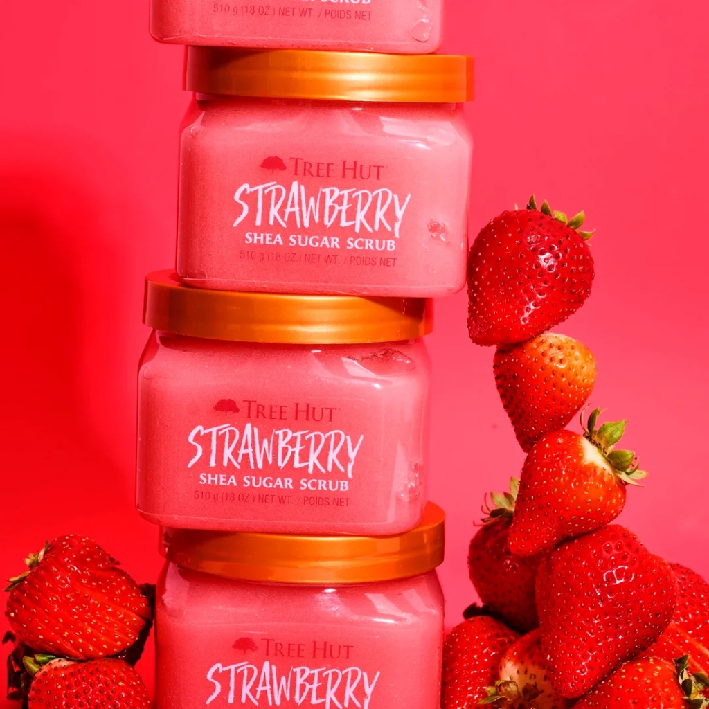 Esfoliante Corporal Natural Tree Hut 510g Original Strawberry Morango