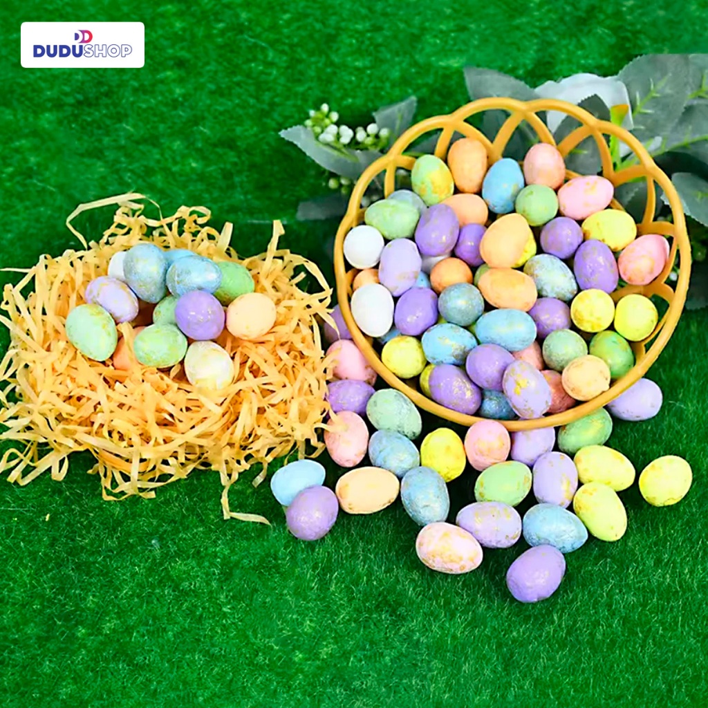 Mini Ovos De Páscoa Colorido Com Cestinha 48 Ovinhos De Isopor Coloridos Decoração Páscoa em Oferta na Shopee