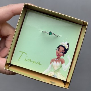 Anel Tiana Prata 925 Anel Princesas A princesa e o sapo