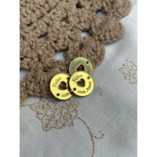 Tags Acrilico 2cm dourado espelhado Feito com Amor - diametro do furo 2mm ** Atenção FRASE PRONTA ( NÃO É PERSONALIZADO) em Oferta na Shopee