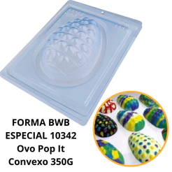 1~4 forma bwb silicone ovo pascoa pop it convexo 350g 3 partes cod 10342 lançamento(CHOCO)