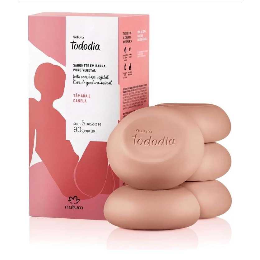 Sabonete Natura Tododia tâmara e canela 5 unidades de 90g em Oferta na Shopee