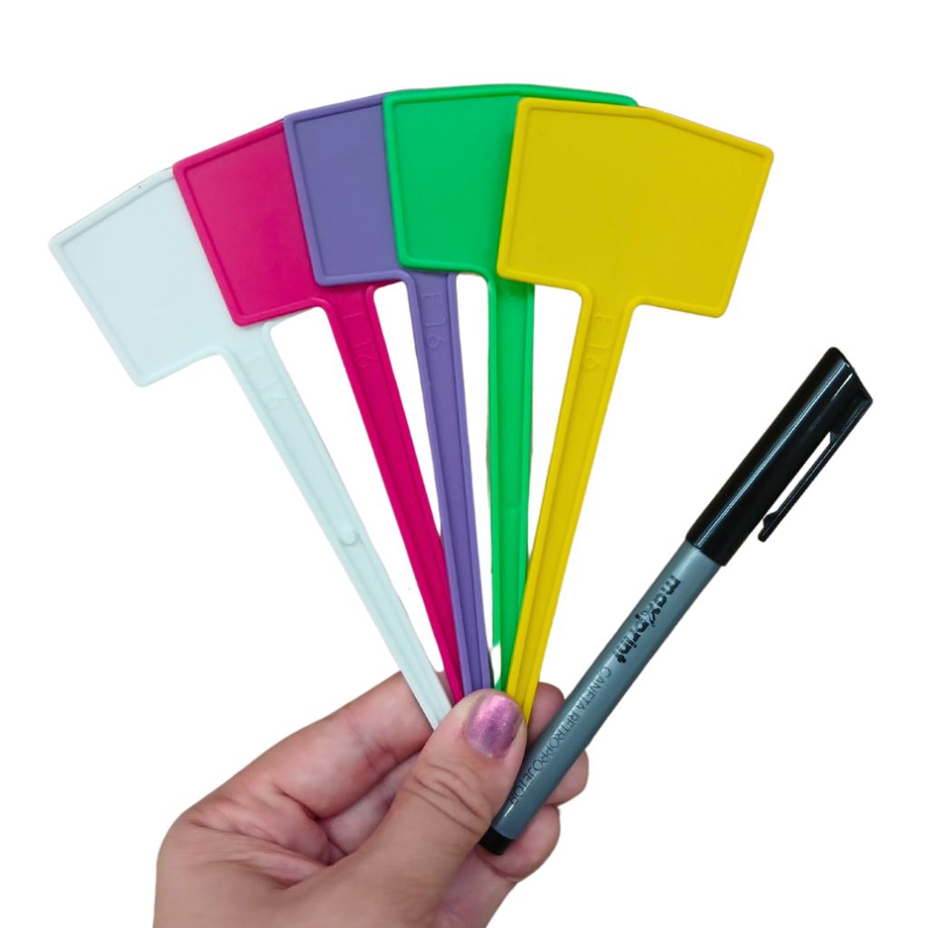 50 Plaquinhas De Identificação De Plantas E-16 Coloridas + 1 Caneta Permanente em Oferta na Shopee