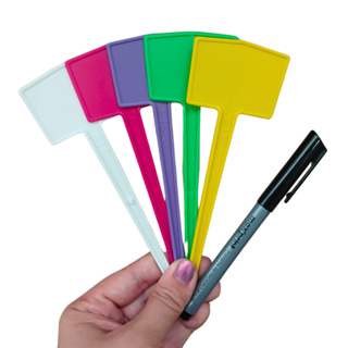 50 Plaquinhas De Identificação De Plantas E-16 Coloridas + 1 Caneta Permanente em Oferta na Shopee