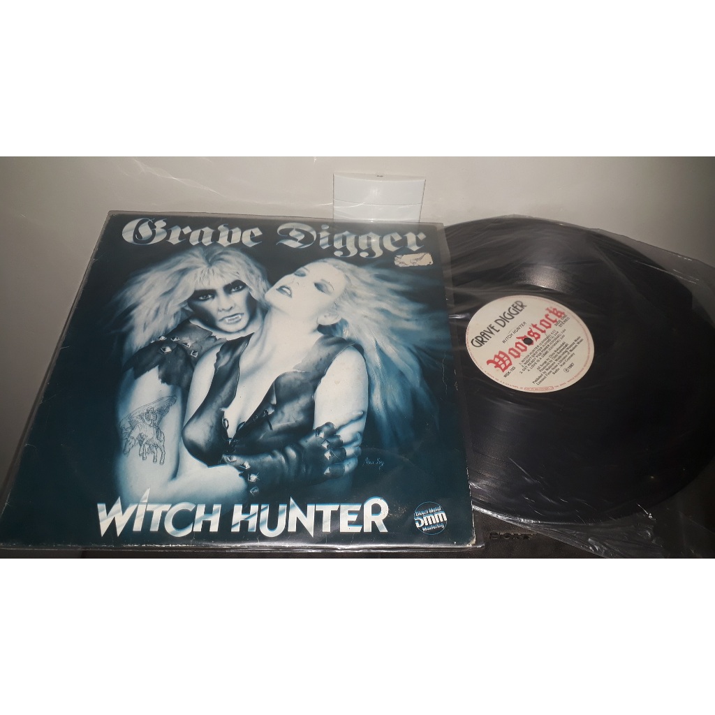 LP Heavy Metal Grave Digger Witch Hunter Selo Woodstock 1987