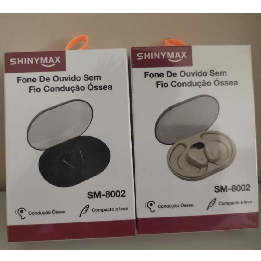 Fone de Ouvido sem Fio com Condução óssea/SHINYMAX SM-8002/ COR PRETO OU BEGE