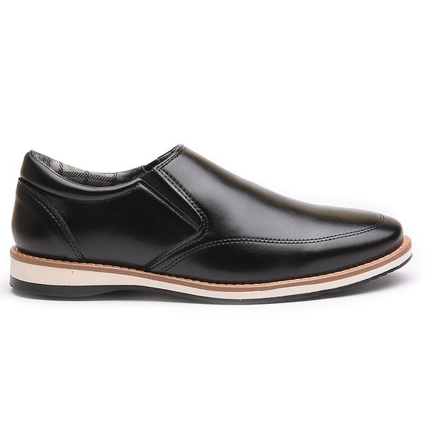 Mocassim Masculino Sapato Casual Laboshoes Calce Facil Platium Preto Marrom Capuccino Elegante