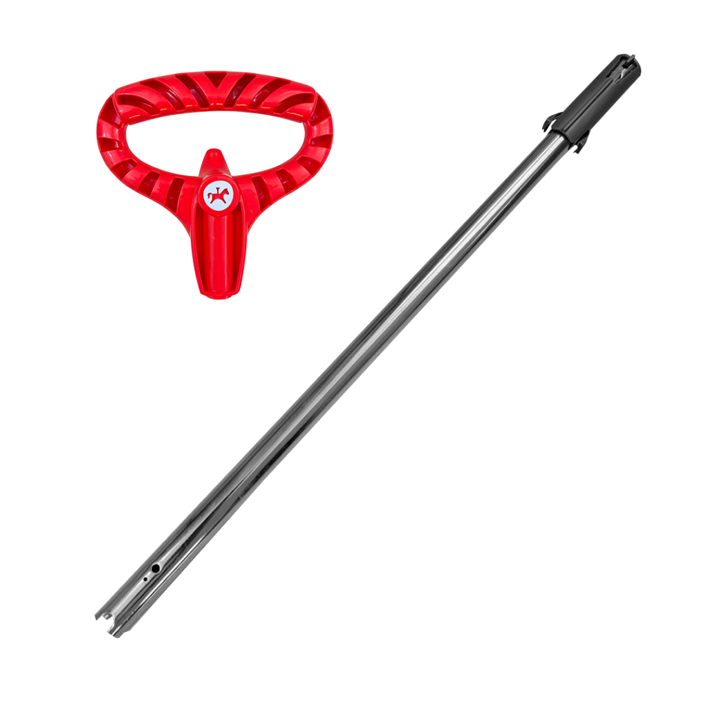 Pegador Alça Haste Empurrador Puxador Cano Ferro Alumínio Peças Brinquedos Calesita Vermelho HNR