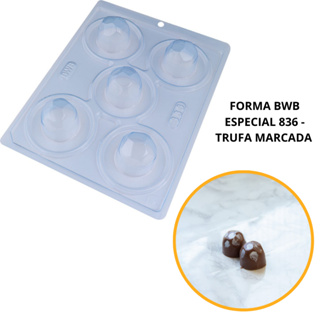 1~4 Forma BWB Com Silicone (3 partes)-Cód.836 - Trufa Marcada 45g. Bombons (CHOCO) em Oferta na Shopee