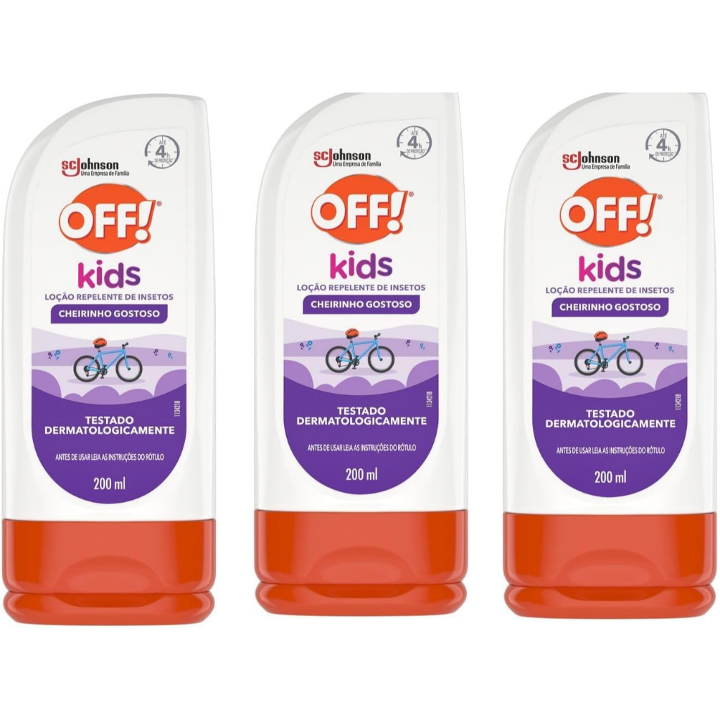 Repelente OFF! Kids Infantil de Mosquitos Protege por até 4h Loção 200ml