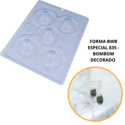Forma BWB Com Silicone (3 partes)Cód.835 - Bombom Decorado 17g. Bombons (CHOCO)