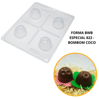 1~4 Forma BWB Com Silicone (3 partes) Para Chocolate Cód. 822 - Trufa Coco 38g. Para Festas Trufas, Bombons, Alfajor em Oferta na Shopee