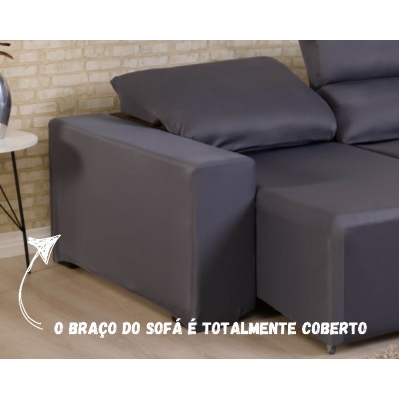 kit Capa de Sofá Retrátil 2 lugares Cobertura Total + 2 Almofadas estampadas em Oferta na Shopee