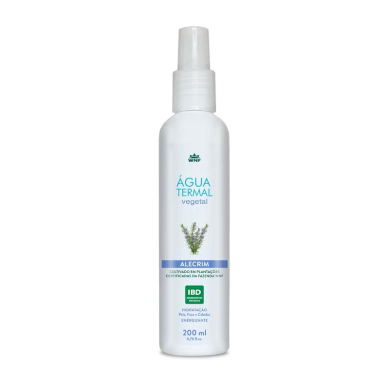 Água Termal Vegetal de Alecrim WNF 200ML - Corpo, Face e Cabelo - Produto Natural e Vegano em Oferta na Shopee