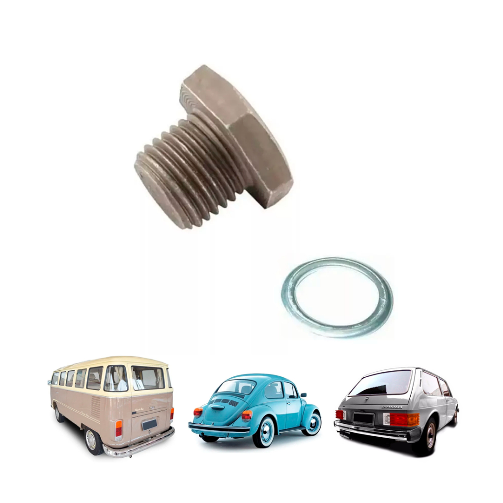 Bujão Parafuso Cárter Motor Vw Fusca Brasilia Variant Kombi