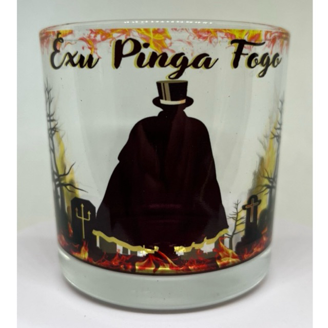 COPO DE WHISKY E BEBIBAS EXU PINGA FOGO - UMBANDA QUIMBANDA CALUNGA