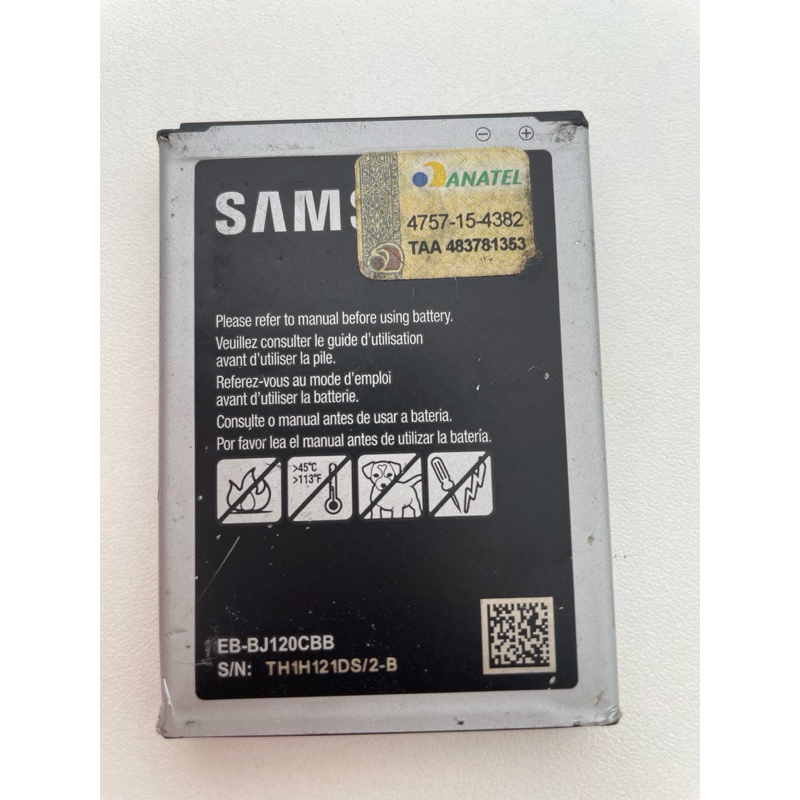G355 Win J1 Ace 4 J1 Ace 110 J1 2016 J7 Metal  S5 Bateria Samsung Carga Flex Produto Usado
