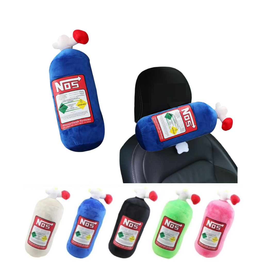 Encosto de Cabeça NOS Nitrous – Almofada de Pelúcia para Carro e Decoração