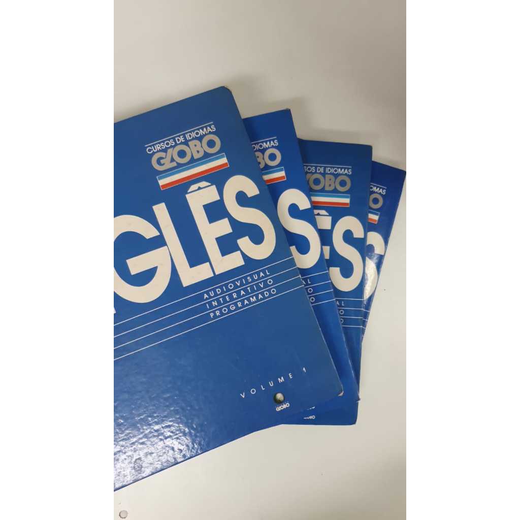 Livro Curso de Idiomas Globo Inglês (SEM FITAS) 4 Volumes V6580