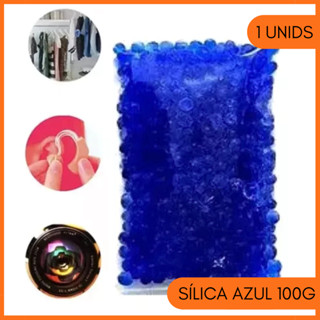 Silica Gel Azul 100g Desumidificador Aparelho Auditivo Cola Cílios Refil 1 Sachê em Oferta na Shopee