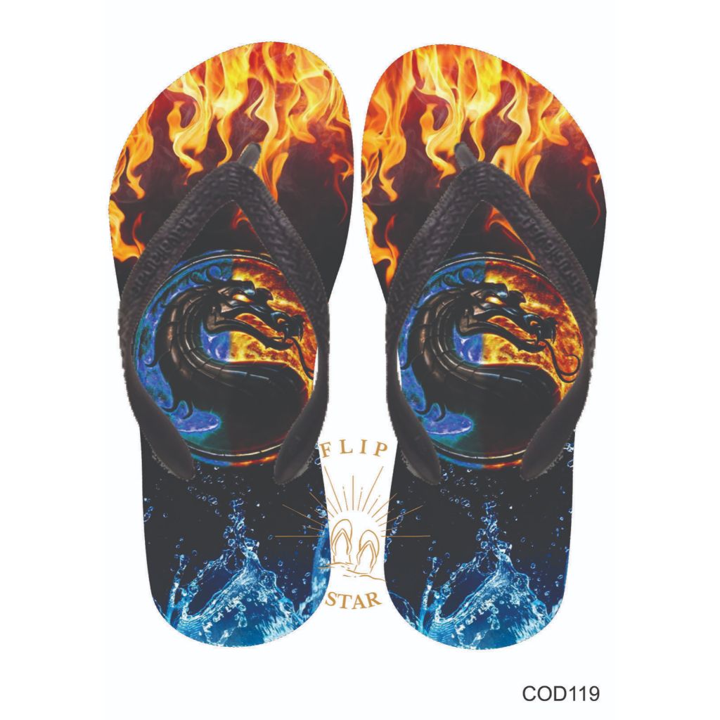 Chinelo Mortal Kombat - Estampas Variadas | Tamanhos Adulto e Infantil
