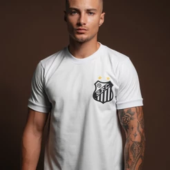 Camisa Santos Retrô 1969 Milésimo Gol Pelé Masculina Oficial