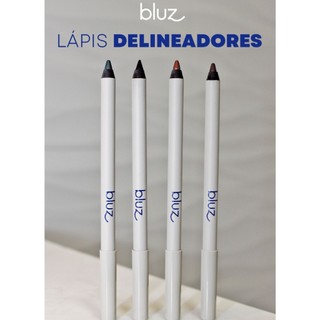 Kit 4 itens - Lápis Delineador de Olhos Bluz Fly Preto + Verde + Marrom + Cobre (1,2g cada) em Oferta na Shopee