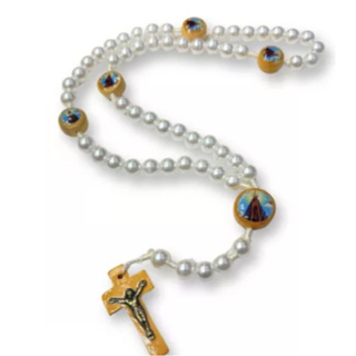 Terço De Nossa Senhora Aparecida Pérola Branco Religioso em Oferta na Shopee