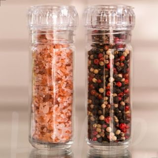 Kit C/ 2 Moedor De Vidro 100 ml | Pimenta  | Sal Grosso em Oferta na Shopee