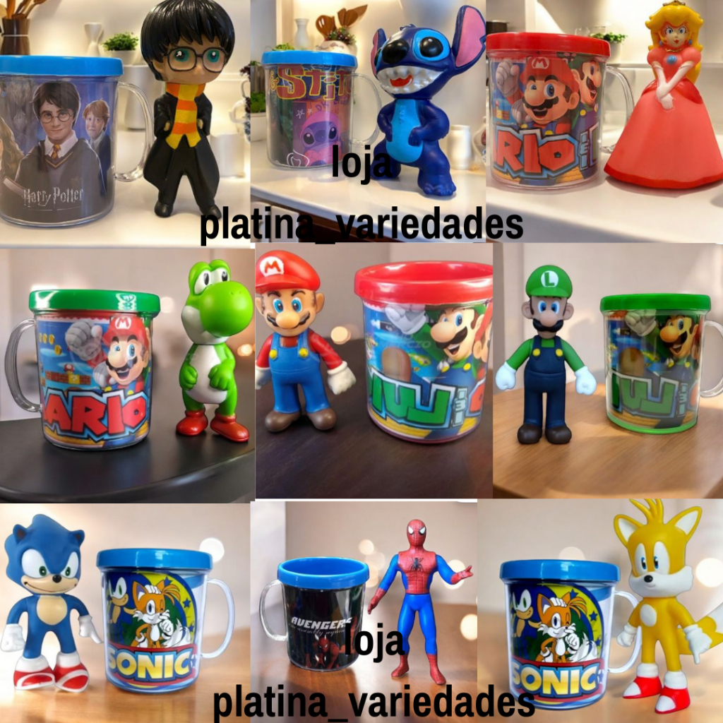 Kit Conjunto Boneco Sonic Azul Articulado Sega 15cm + Caneca Personalizada 350ml  Caneca mario Variação do Canecas em Oferta na Shopee