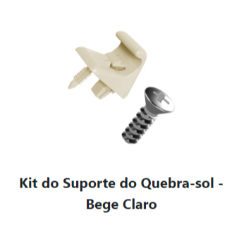 Kit do Suporte do Quebra-sol - Bege Toyota  • Etios Cross • Etios Hatch • Etios Sedan