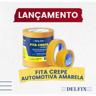 Kit Fita Crepe Amarela Automotiva de Alta Fixação - 18mm x 40m em Oferta na Shopee