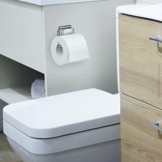 Suporte Porta Papel Higiênico Higenico Parede Banheiro Lavabo Fixação Sem Furo Ventosa Sucção Arthi em Oferta na Shopee