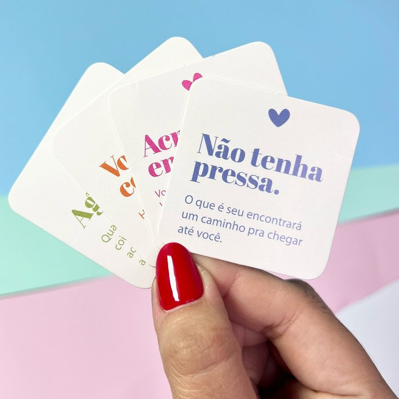 Mini Cartões Agradecimento Frases Reflexivas 4 Frases Cantos Arredondados 4x5cm em Oferta na Shopee