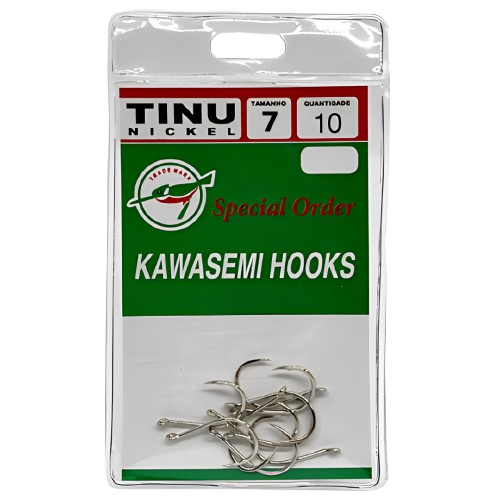 Anzol De Pesca Kawasemi Tinu Nickel - Tamanho 7 - 10 UN
