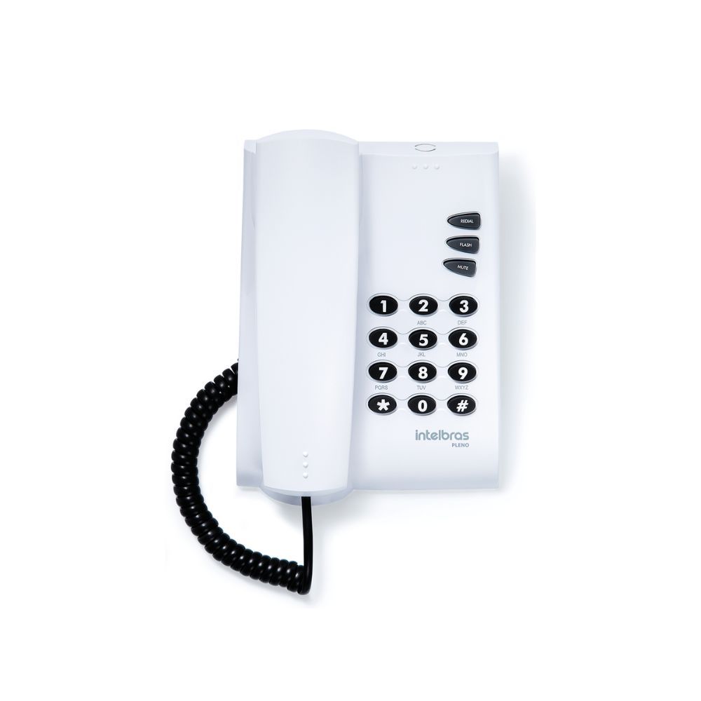 Telefone fixo Intelbras com fio Pleno cinza Artico sem chave em Oferta na Shopee