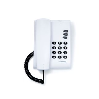 Telefone fixo Intelbras com fio Pleno cinza Artico sem chave em Oferta na Shopee