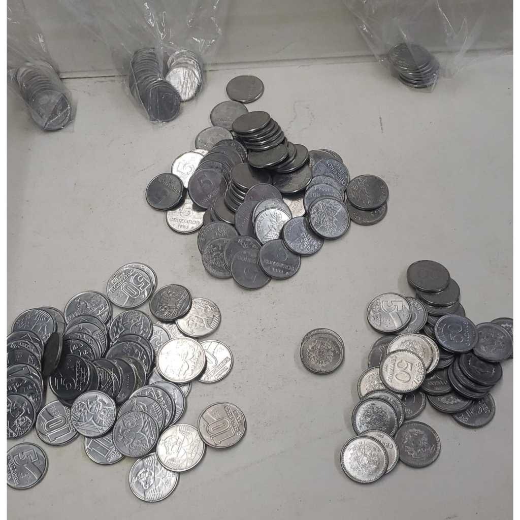 R$ 0,80 Moedas Antigas de Aço Kit com 15 un Aleatórias por R$ 12,00 Reais Sebo Mauá Porque Gostamos de Vender Barato