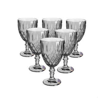 Taças de Vidro Luxo Quartzo - 340ml Fume em Oferta na Shopee