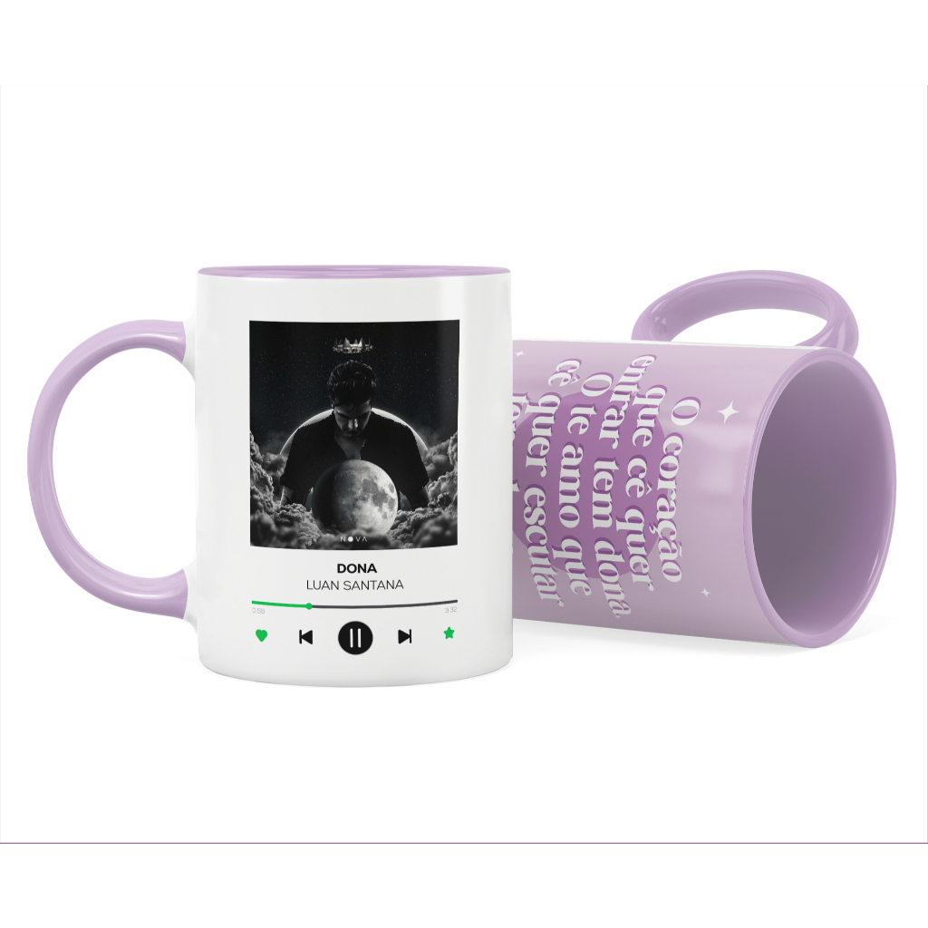 Caneca Música Dona Luan Santana - Luan Ao Vivo Na Lua